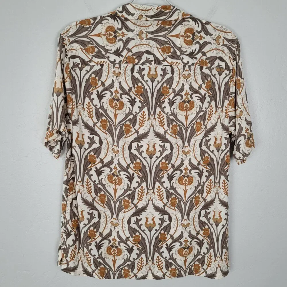 Abercrombie & Fitch Size XS Men's Button Shirt Camp Short Sleeve Floral Multi - Picture 4 of 12